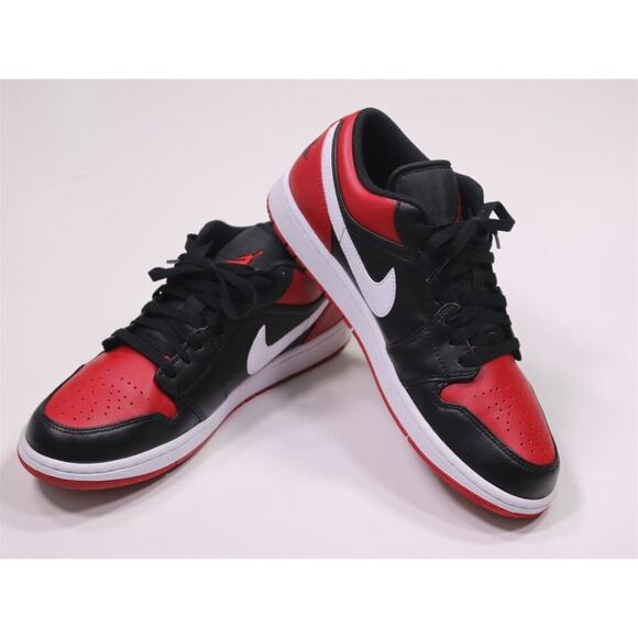 Air Jordan 1 Low Red/Black/White Alternate Bred Toe Worn Once w/ Box Men's US 11 - Picture 9 of 14